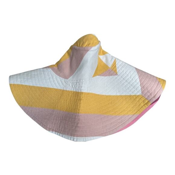 J. Crew Limited-Edition Pink Yellow Stripe Reversible Wide Brim Sun Hat Adult - Picture 4 of 6